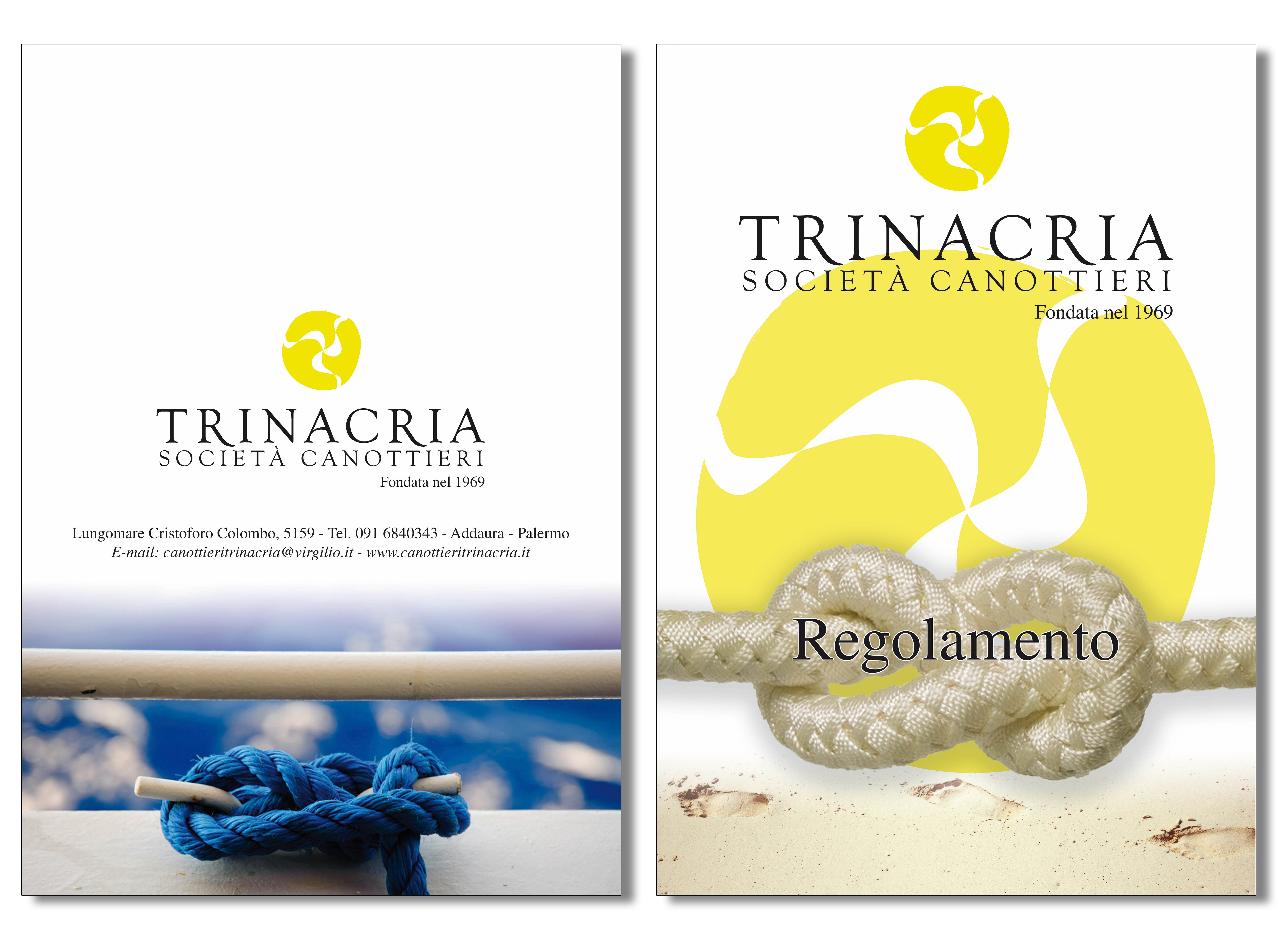 copertina e retro di copertina libretto/regolamento Canottieri Trinacria